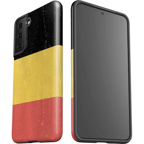 Belgium Flag Distressed Galaxy S21 Plus 5G Pro Case